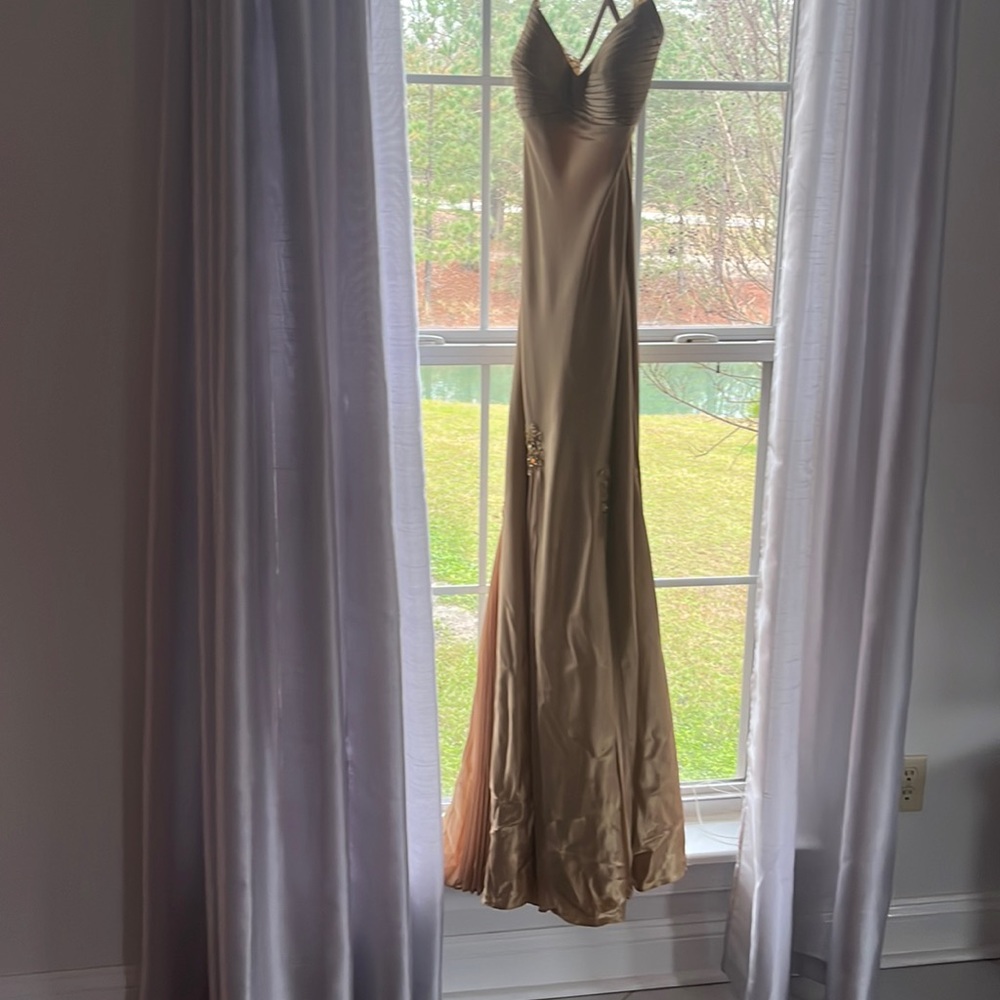 Beautiful gold silky formal